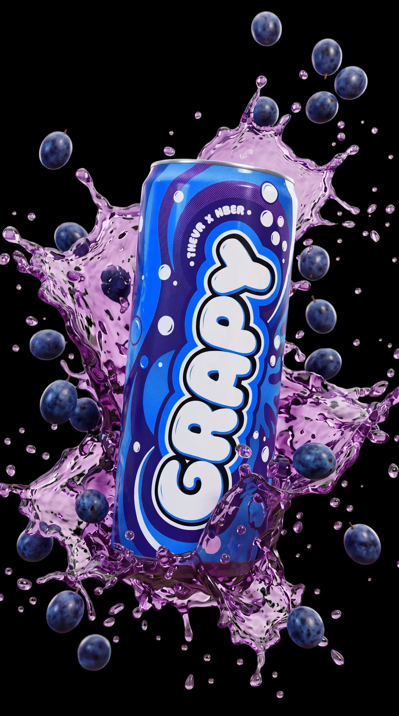 GRAPY 330 ml-es doboz lila szőlő-splash közepén